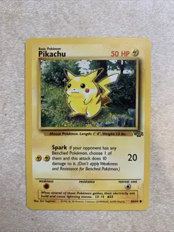 Pokemon TCG Vintage Pikachu Jungle 60/64 WOTC Unlimited LP+ - Image 1