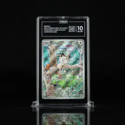 2025 Meowth Phantasmal Flames #106/094 Illustration Rare Pokemon TCG TAG 10 - Image 1