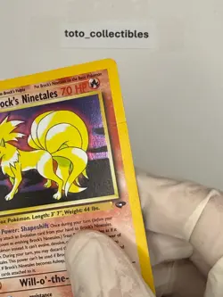 Pokemon Brock's Ninetales 3/132 Gym Challenge 1st Ed Holo Rare 70HP Stage MP-LP - Image 3