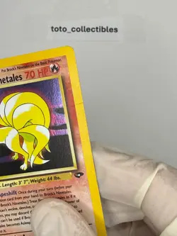 Pokemon Brock's Ninetales 3/132 Gym Challenge 1st Ed Holo Rare 70HP Stage MP-LP - Image 4