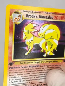 Pokemon Brock's Ninetales 3/132 Gym Challenge 1st Ed Holo Rare 70HP Stage MP-LP - Image 5