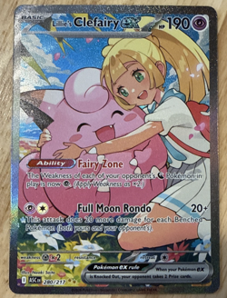 POKEMON LILLIES CLEFAIRY EX SIR 280/217 ASCENDED HEROES NM/M - Image 1