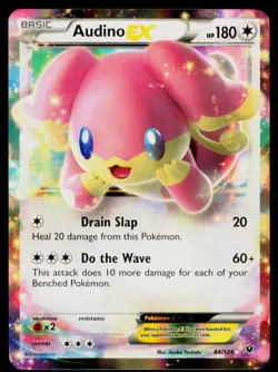 Audino EX - Holo 84/124 Ultra Rare Pokemon XY - Fates Collide NM - Image 1
