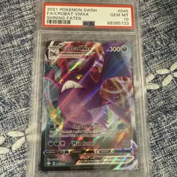 Pokemon 2021 SWSH FA/CROBAT VMAX Shining Fates #045 PSA Gem MT 10 - Image 1