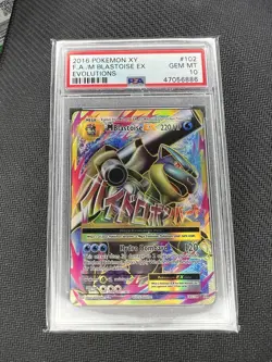 2016 Pokemon XY Evolutions Mega Blastoise EX Full Art 102/108 PSA Gem Mint 10 🔥 - Image 1