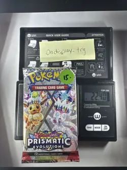 22.40g Prismatic Evolutions Pokemon Booster Pack New Sealed - Image 1