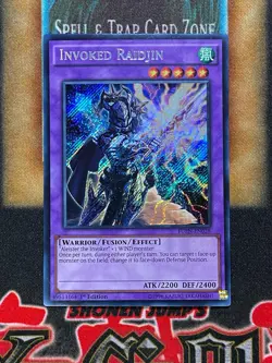 Yugioh Invoked Raidjin FUEN-EN028 Secret Rare 1st Ed NM - Image 1