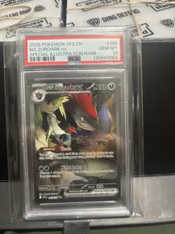 2025 POKEMON JOURNEY TOGETHER SPECIAL ILLUSTRATION RARE N'S ZOROARK EX PSA 10 - Image 1