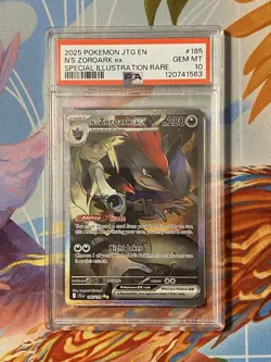 Pokemon Journey Together N's Zoroark ex #185 Special Illustration Rare PSA 10 - Image 1