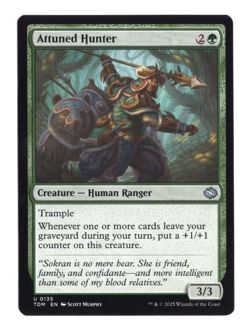 MTG-Attuned Hunter-Tarkir: Dragonstorm-135-Near Mint-NonFoil - Image 1