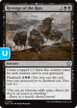 MTG Revenge of the Rats Foundations Uncommon Sorcery NM - Image 1