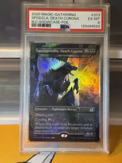 Magic: The Gathering Spacegodzilla Death Corona #373 IKO Foil Showcase PSA 6 - Image 1