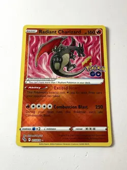 Radiant Charizard 011/078 Pokemon Go Holo Rare Stamped Shiny Shining NM+ Mint - Image 1
