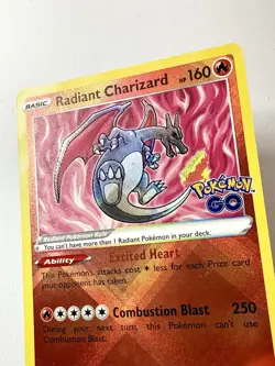 Radiant Charizard 011/078 Pokemon Go Holo Rare Stamped Shiny Shining NM+ Mint - Image 2