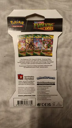Pokemon TCG Evolving Skies Sleeved Booster Pack - Rayquaza Art - Image 2