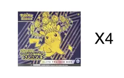 Pokemon TCG: Scarlet & Violet Surging Sparks Elite Trainer Box Sealed Lot of 4 - Image 1