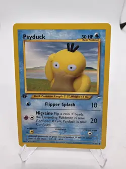 Psyduck 79/105 1st Edition Neo Destiny Pokemon TCG 2002 Yuka Morii Common NM - Image 1