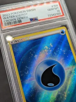 Pokemon TCG - Water Energy Full Art - 154/159 Crown Zenith - PSA 10 Gem Mint - Image 1