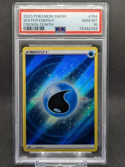 Pokemon TCG - Water Energy Full Art - 154/159 Crown Zenith - PSA 10 Gem Mint - Image 2