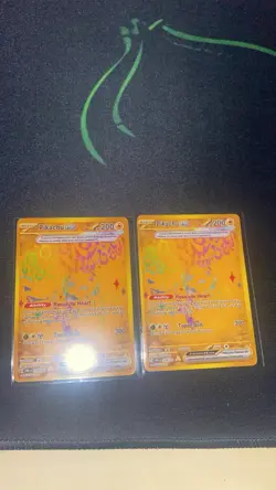 Two Pokemon TCG Evolutions Gold Pikachu EX Prismatic 179/131 Secret Rare Trainer - Image 1