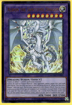 Yugioh! Albion the Sanctifire Dragon MZMU-E101 (UR) 1st Ed - Image 1