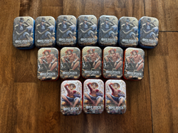 Lot of (15) One Piece TCG Tin Pack Vol.2 (3) Luffy (5) Ace (7) Sabo - Image 1