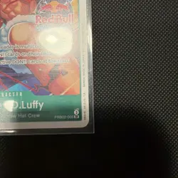 Red Bull Double DON event DON!! and Monkey.D.Luffy stamped Promo w/ Sticker - Image 5