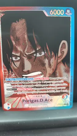 Bandai One Piece Portgas D. Ace OP13-002 Leader Card 6000 Power Special - Image 1