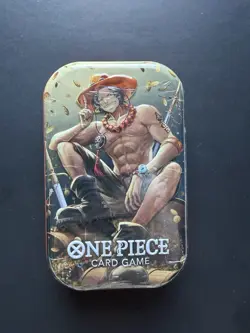 One Piece card game tin. Featuring Ace cover. - Image 1