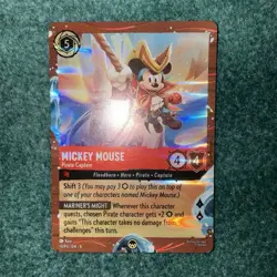 Disney Lorcana TCG Azurite Sea Mickey Mouse Pirate Captain 13/P3 Extremely Rare - Image 1