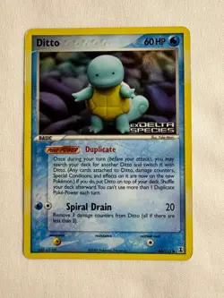 Stamped Ditto (Squirtle) Reverse Holo 64/113 – EX Delta Species Pokemon Card - Image 1