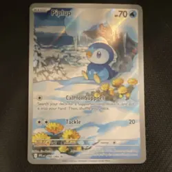 Pokemon Piplup 098/094 Full Art Holo Water Basic Card English NM Sleeved - Image 1