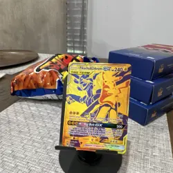 The Pokemon Company Pikachu & Zekrom GX Gold TAG TEAM Foil Full Art 240 HP Card - Image 1