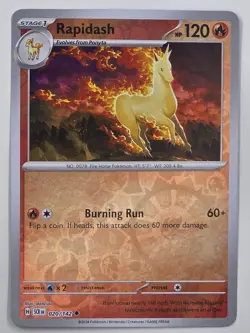 Rapidash - 020/142 - SV07: Stellar Crown - POKEMON REVERSE HOLO - Image 1