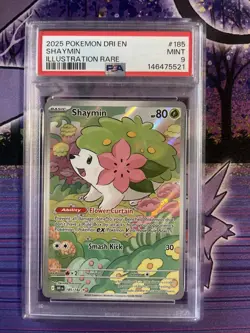 Pokemon TCG Shaymin Illustration Rare Card 185/182 PSA9 - Image 1