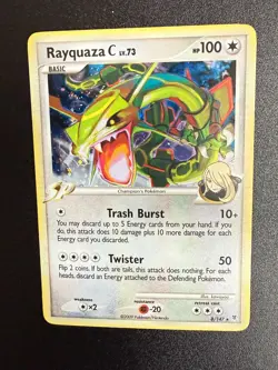Pokemon Rayquaza C LV.73 8/147 Supreme Victors Holo Rare Basic 100HP 2009 Card 8 - Image 3