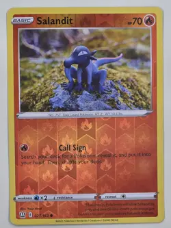 Salandit - 027/163 - SWSH05: Battle Styles - POKEMON REVERSE HOLO - Image 1