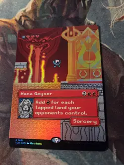 MTG Mana Geyser (1821) *Rainbow Foil* Borderless Secret Lair Pixel Perfect MT/NM - Image 2