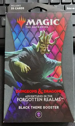 Magic The Gathering D&D Aventures in the Forgotten Realms Black Theme Booster - Image 1