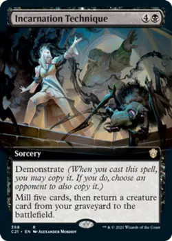 MTG Incarnation Technique - Extended Art, Light Play, English Commander 2021 - Image 1