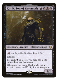 MTG - 1 x K'rrik, Son of Yawgmoth - Rare - Commander 2019 (C19) - M/NM - Image 1