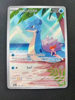 Pokemon TCG Destined Rivals Misty's Lapras Illustration Rare Card 194/182 - Image 1