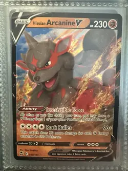 Pokemon TCG Arcanine V Silver Tempest Holo Ultra Rare NM - Image 1