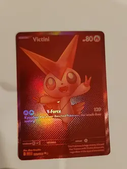 Pokemon Victini English White Flare 172/086 BWR Red Holo Rare NM - Image 1