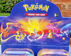 POKEMON TCG SCARLET & VIOLET KANTO POWER MINI TINS ART SET X10 PLUS CDU *NEW* - Image 3