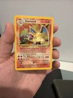 1999 Pokemon Base Set Charizard 4/102 Holo Unlimited NM/LP - Authentic Vintage - Image 1