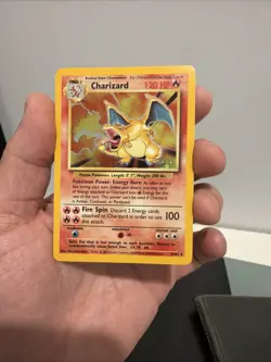 1999 Pokemon Base Set Charizard 4/102 Holo Unlimited NM/LP - Authentic Vintage - Image 2
