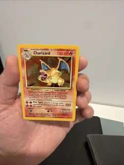 1999 Pokemon Base Set Charizard 4/102 Holo Unlimited NM/LP - Authentic Vintage - Image 5