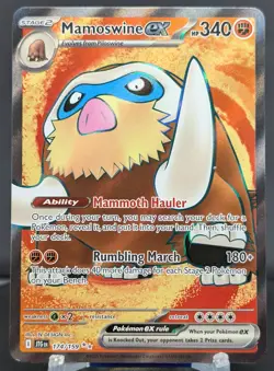 Pokemon Mamoswine ex #174/159 English JTG Journey Together Ultra Rare - Image 1
