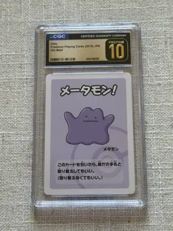 Pokemon Ditto CGC Pristine 10 Playing Card 2019 Japanese Old Maid Set - Image 1